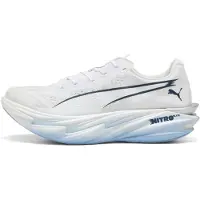 Puma Deviate NITRO Elite 4 Running Shoes Women, Fitness, White/Chambray Blue/Persian Blue, 40