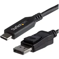 StarTech.com 5.9 ft. (1.8 m) - USB-C to DisplayPort Adapter Cable - 8K - HBR3 - external video adapter - black