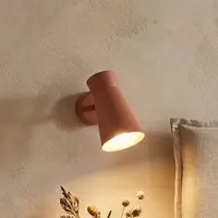 Argon Vegglampe Lotta, terrakotta, spotlight, stål, justerbar