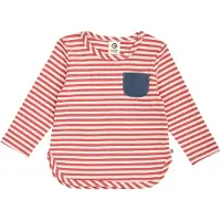 Green Cotton Genser - Rib - Mineralrød/Tofu - - 1 år (80) - Genser