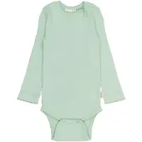 Petit Piao Body I/e - Rib - Modal/Bomull - PpSea - Frost Green - - 1 år (80) - Langermet Body