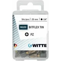 Witte Pz 3 Bitflex Tin 25 Mm Pozidriv Kryssformet Skrutrekkerbits 10 Enheter
