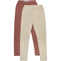 Minymo Leggings - 2-pack - Gjennomsiktig Bliss/Brun - - 10 år (140) - Leggings