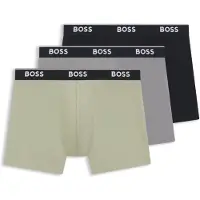 BOSS for man. 50554694 Set of 3 Power Boxers green, gray, black (S), Homewear, Multicolor, Grey, Cotton