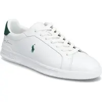 Ralph Lauren Ftw for man. 809P10044001 Heritage Court II white leather trainers (44), Flat, Laces, Casual