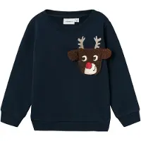 Name it Collegegenser - NmmRsanta - Dark Sapphire - - 3 år (98) - Collegegenser