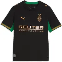 Puma Borussia Mönchengladbach 26/27 Away Jersey Youth, Shop, Black/Archive Green, 13-14Y