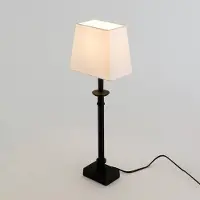 Holländer Bordlampe PALMARIA, svart/hvit, høyde 52 cm, metall, E14