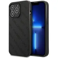 Karl Lagerfeld perforert allover-etui for iPhone 13 Pro / 13 6,1" - Svart