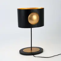 Holländer Bordlampe AURORA OVAL, svart, høyde 47 cm, metall, 2x G9