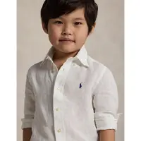 Ralph Lauren for boy. 322967600003 Linen shirt (5años= 117/123cm), White, Casual, Long sleeve, children's fashion