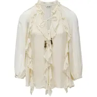 Salsa Jeans Ruffle 3/4 Erme Bluse