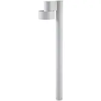 LUCANDE LED-gatelampe Elune, lysegrå, IP44, høyde 77 cm