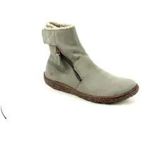 El naturalista for woman. 254571110005_039 Leather ankle boots N5457 grey (38), Flat, Zip, Casual