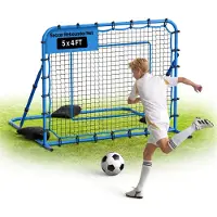 Vevor fotballreboundernett, hurtigbyttevinkel for fotballmålrebounder for kontroll, pasningstrening, kraftig jernramme og PE-nett, enkelt oppsett av balltreningsutstyr for tenåringer og voksne, 1470 x