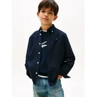 Tommy Hilfiger Skjorte - Oxford - Dark Blue - - 4 år (104) - Skjorte