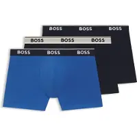 BOSS for man. 50554694 Set 3 boxers Power blue (XXL), Black, Homewear, Cotton