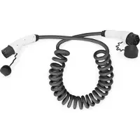 Digitus - Strømkabelforlengelse - IEC 62196 Type 2 hann vernehette til IEC 62196 Type 2 hunn vernehette - 10 m - svart - spiral, en-fase
