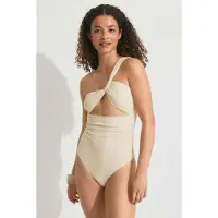 Gina Tricot  - Cutout swimsuit - Badedrakt - Hvit - XL - Dame