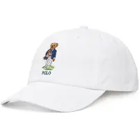 Ralph Lauren for man. 710B16084001 White Wimbledon Polo Bear twill cap (OSFA), Casual, Cotton