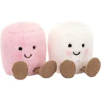 Jellycat Kosedyr - 15 cm - Amuseable Rosa And White Marshmallow - - OneSize - Kosedyr