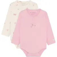 Fixoni Bodyer I/e - 2-pack - Bleket Mauve - - 2 år (92) - Langermet Body