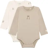 Fixoni Bodyer I/e - 2-pack - Ren kasjmir - - 2 år (92) - Langermet Body