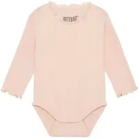 Huttelihut Body I/e - Rib - Peach Blush - - 2 år (92) - Langermet Body