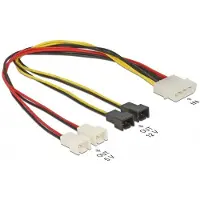 Goobay 93632, 0,15 m, 4-pin, 4 x 2-pin, Rett, Rett, Sort, Rød, Gult