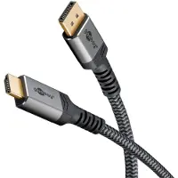 Goobay 78965, 2 m, DisplayPort, DisplayPort, Hankjønn, Hankjønn, 7680 x 4320 piksler