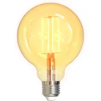 Deltaco LED dekorpære, E27, 5,5W, 470lm, WiFi 2.4GHz, G95, dimbar, hvit