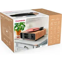 Bigben Interactive Thomson MIC300TT sw/holz Micro-System 60W,Platte 33/45 U/min.,UKW,BT,CD,USB 1 (TH388879)