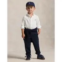 Ralph Lauren for boy. 322914506002 White ultralight cotton piqué shirt (3años= 102/108cm), Casual, Long sleeve, children's fashion