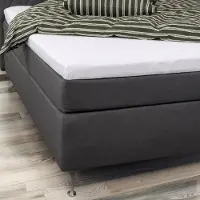 Borg Living konvoluttlaken 120x200x8 cm - Hvit - 100% bomullssateng - Laken til overmadrass