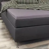 Nordstrand Konvoluttlaken 180x200 cm - 100% myk bomull - Høyde 8 cm - Antrasitt grått laken til overmadrass av