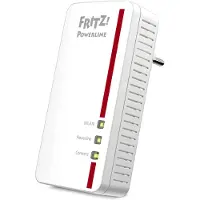 AVM FRITZ!Powerline 1260E - Strømlinjeadaptersett 1GbE, HomePlug AV (HPAV) 2.0, IEEE 1901 - Wi-Fi 5 - Dobbeltbånd - veggpluggbar
