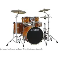 Yamaha Stage Custom 22" 5-dels Shell Pack med Hardware Natural Wood