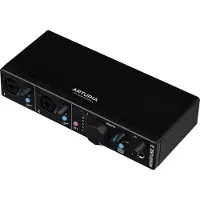 Arturia MiniFuse 2 lydkort USB-C 2x XLR-kombiinngang 48V fantommating svart