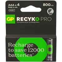 GP Recyko Pro 800mAh AAA 4-pk