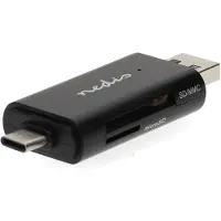 Nedis USB 3.2 Gen1-kortleser med USB-C og USB-A for SD og microSD