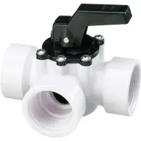 24hShop Låseventil 3-veis med 1 1/2" gjenger for basseng / 3-veis ventil / bassengventil / reguleringsventil