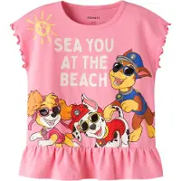 Name It Mini T-skjorte - NmfMina - Paw Patrol - Rosa Drikke m. Glitte - - 2 år (92) - Singlet