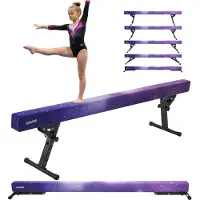 Vevor justerbar balansebjelke for barn, 2,4 meter gymnastikkbjelke, høye og lave gulvbjelker med 5 justerbare høyder for alle gymnastikknivåer, profesjonelt gymnastikkutstyr for hjemmet og treningssen