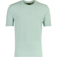 BOSS for man. 50473278 Turquoise stretch cotton T-shirt (L), Casual, Short sleeve