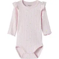 Name it Body I/e - Rib - NbfJelly - Vugge Rosa - - 56 - Langermet Body