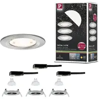 Paulmann innbyggingslampe NOVA, jern, 8 cm, fast, 2 700 K, trinnvis dimming,