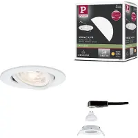 Paulmann innbyggingslampe NOVA hvit, Ø 8 cm, svingbar, 827 stepdim