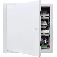 Vevor tilgangspanel for gipsvegg, 39x39 cm tilgangsdør i galvanisert stål, enkel å montere hengslet servicepanel med skrutrekkerlås, for rørleggerarbeid og elektrisk tak, 37x37 cm utskjæringsstørrelse