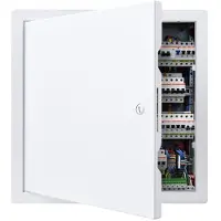 Vevor tilgangspanel for gipsvegg, 34x34 cm tilgangsdør i galvanisert stål, enkel å montere hengslet servicepanel med skrutrekkerlås, for rørleggerarbeid og elektrisk tak, 32x32 cm utskjæringsstørrelse