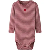 Name it Body I/e - Rib - Bomull/Modal - NbfJasmine - Jesterrød - - 68 - Langermet Body
